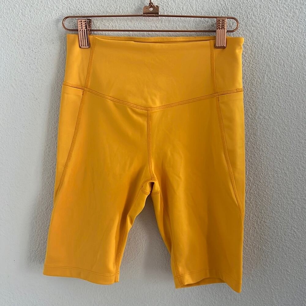 Zella 7.5" Inseam Bike Biker Short Longline Active Short Golden Mustard Small